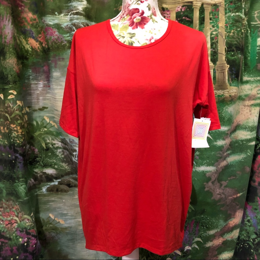 Brand New Red LuLaRoe Irma Tunic Shirt